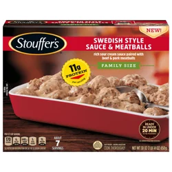 STOUFFER'S Family Size Swedish Style Meatballs Frozen Entrée 30oz Box
