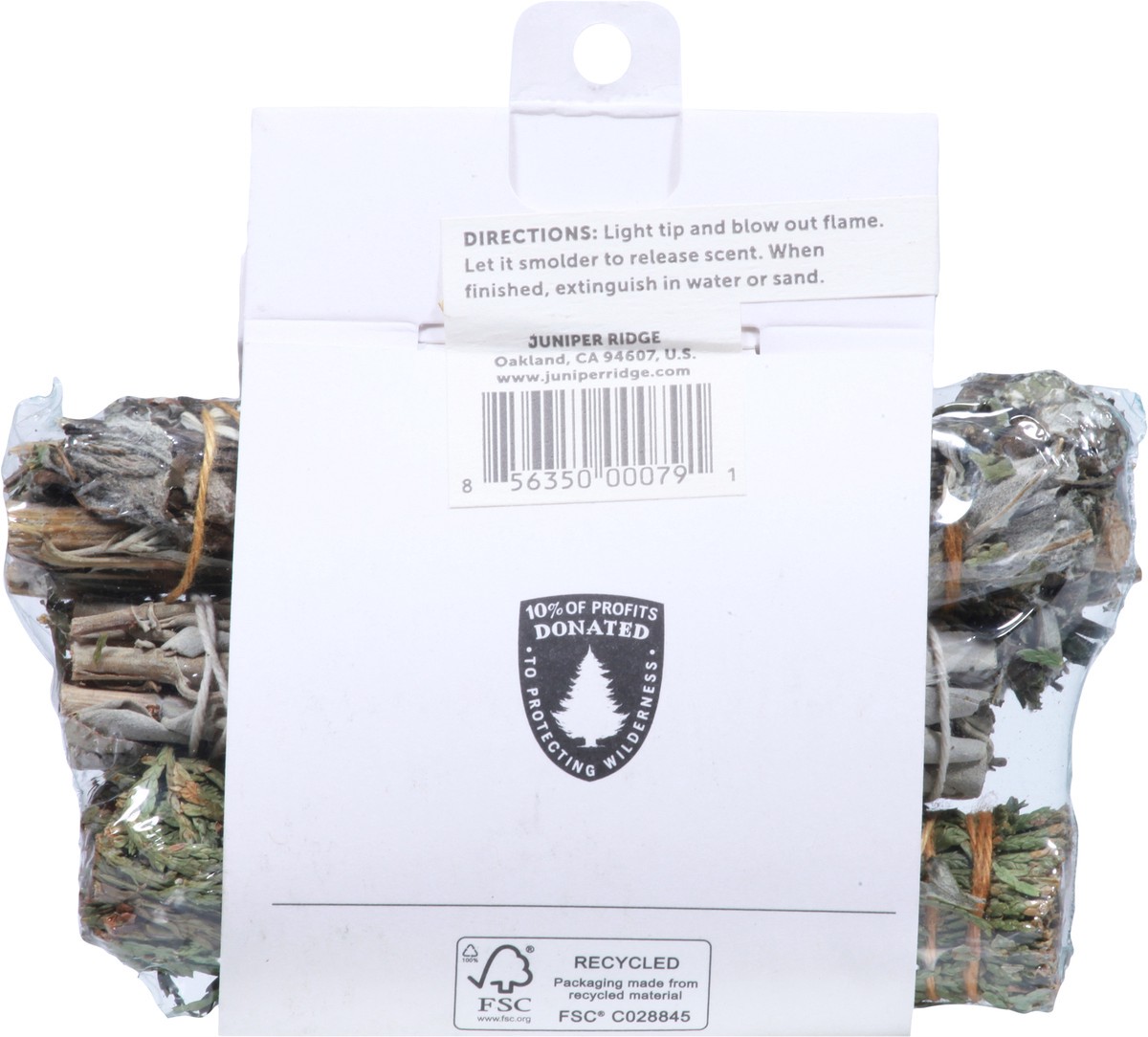 slide 9 of 9, Juniper Ridge Sage, Mugwort, Cedar Incense 1 ea, 1 ct