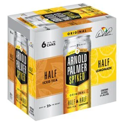 Arnold Palmer Spiked Original Half & Half Iced Tea Lemonade Malt Beverage, 6 Pack, 12 fl oz Cans