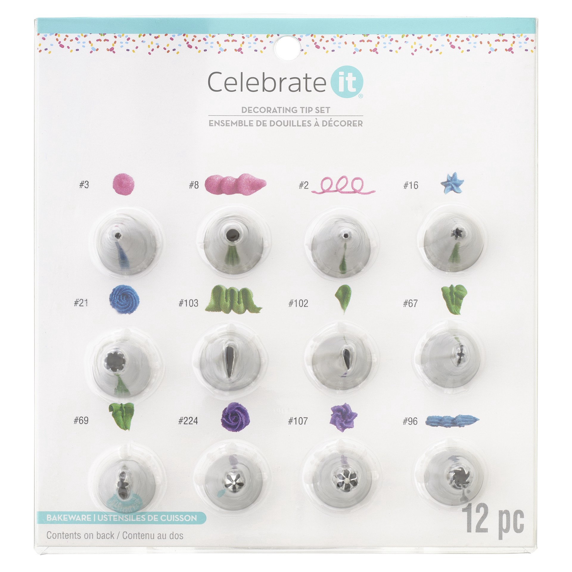 slide 4 of 4, Decorating Tip Set By Celebrate It, 12ct., 12 ct