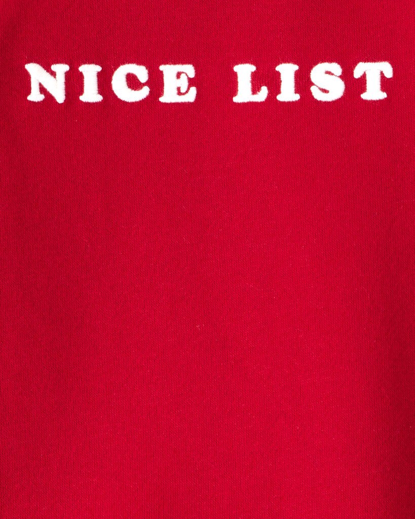 slide 3 of 3, Carter's Toddler Boy DayDream Fleece Christmas Nice List Long-Sleeve Pullover Sweatshirt - Red Red 3T, 1 ct