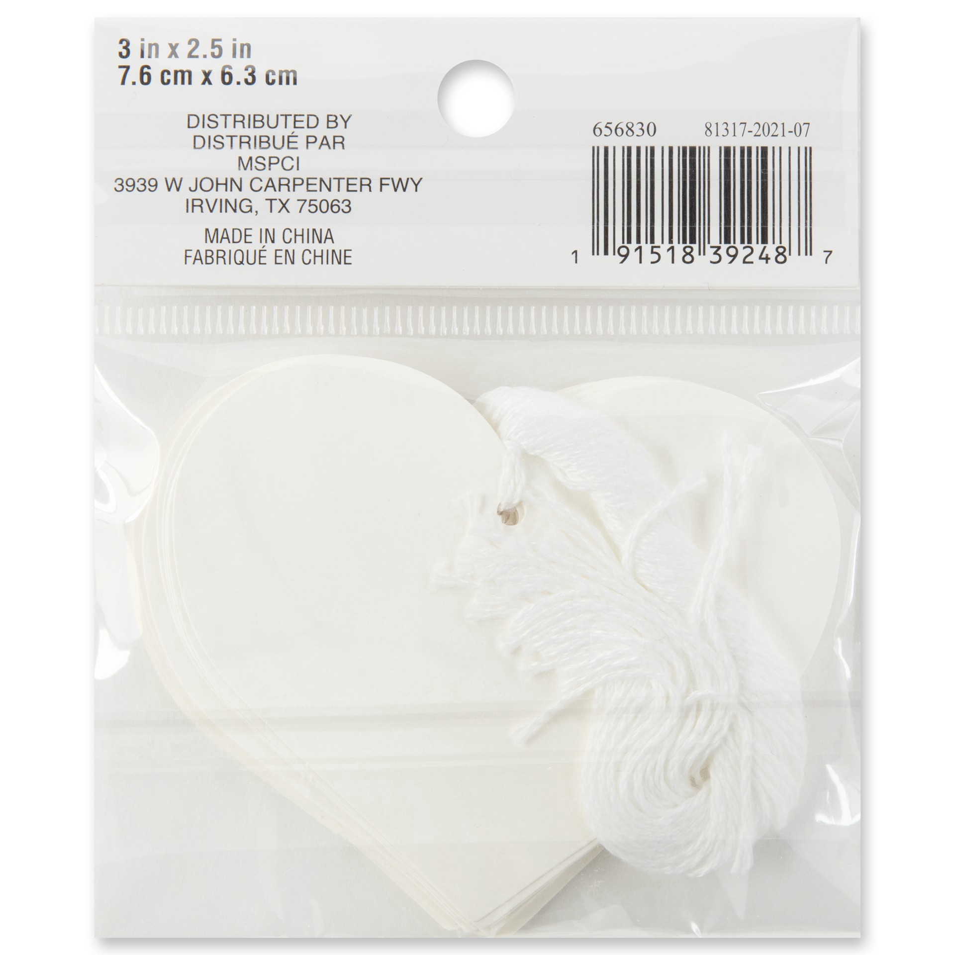 slide 4 of 6, Ivory Heart Tags By Recollections, 3 in x 2.5 in