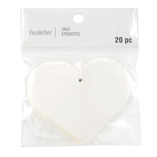 slide 1 of 6, Ivory Heart Tags By Recollections, 3 in x 2.5 in