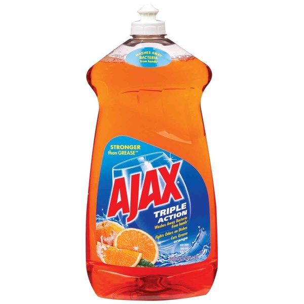 slide 1 of 1, Ajax Orange Triple Action Dish Liquid, 52 oz