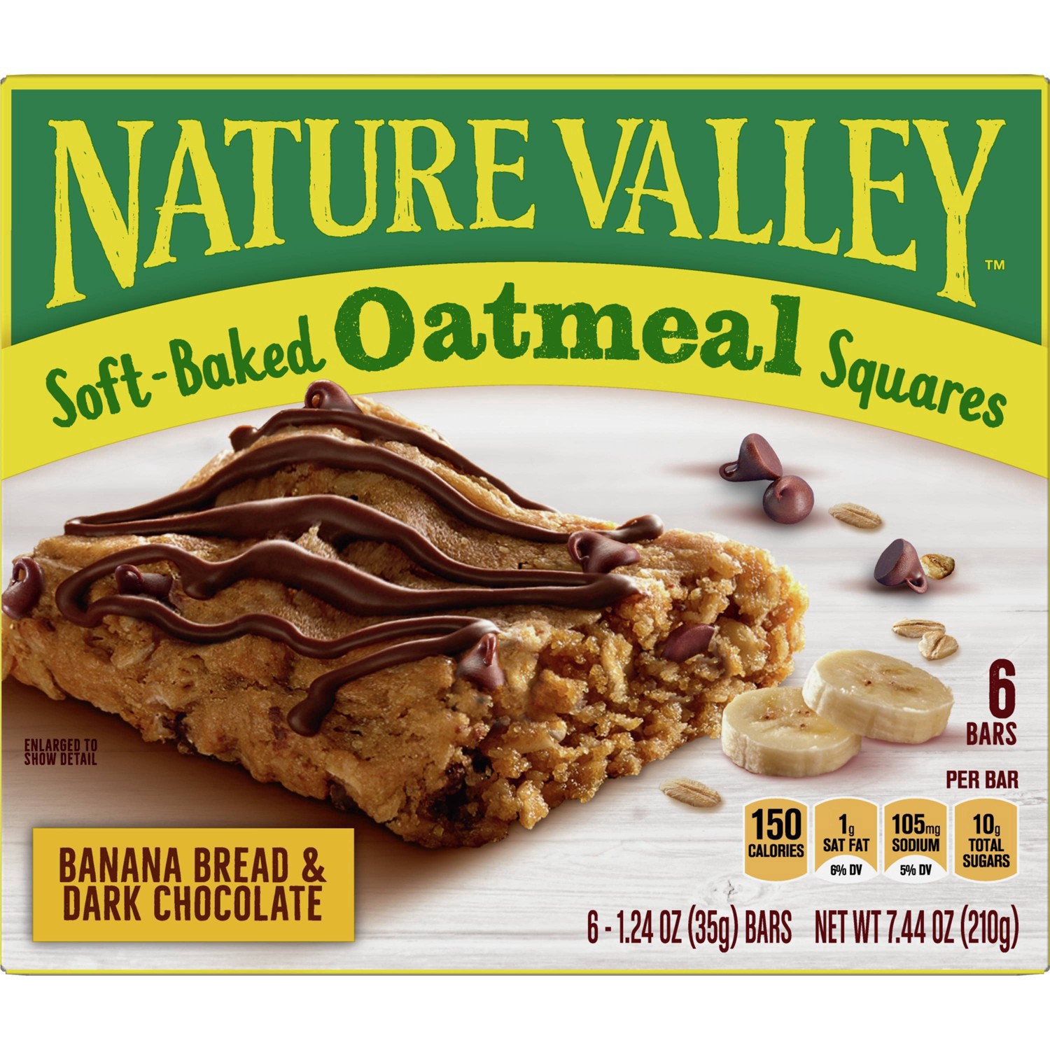 slide 17 of 101, Nature Valley Soft-Baked Oatmeal Squares, Banana Bread & Dark Chocolate, 6 ct, 6 ct