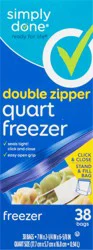 Simply Done Quart Size Double Zipper Freezer Bags 38 ea
