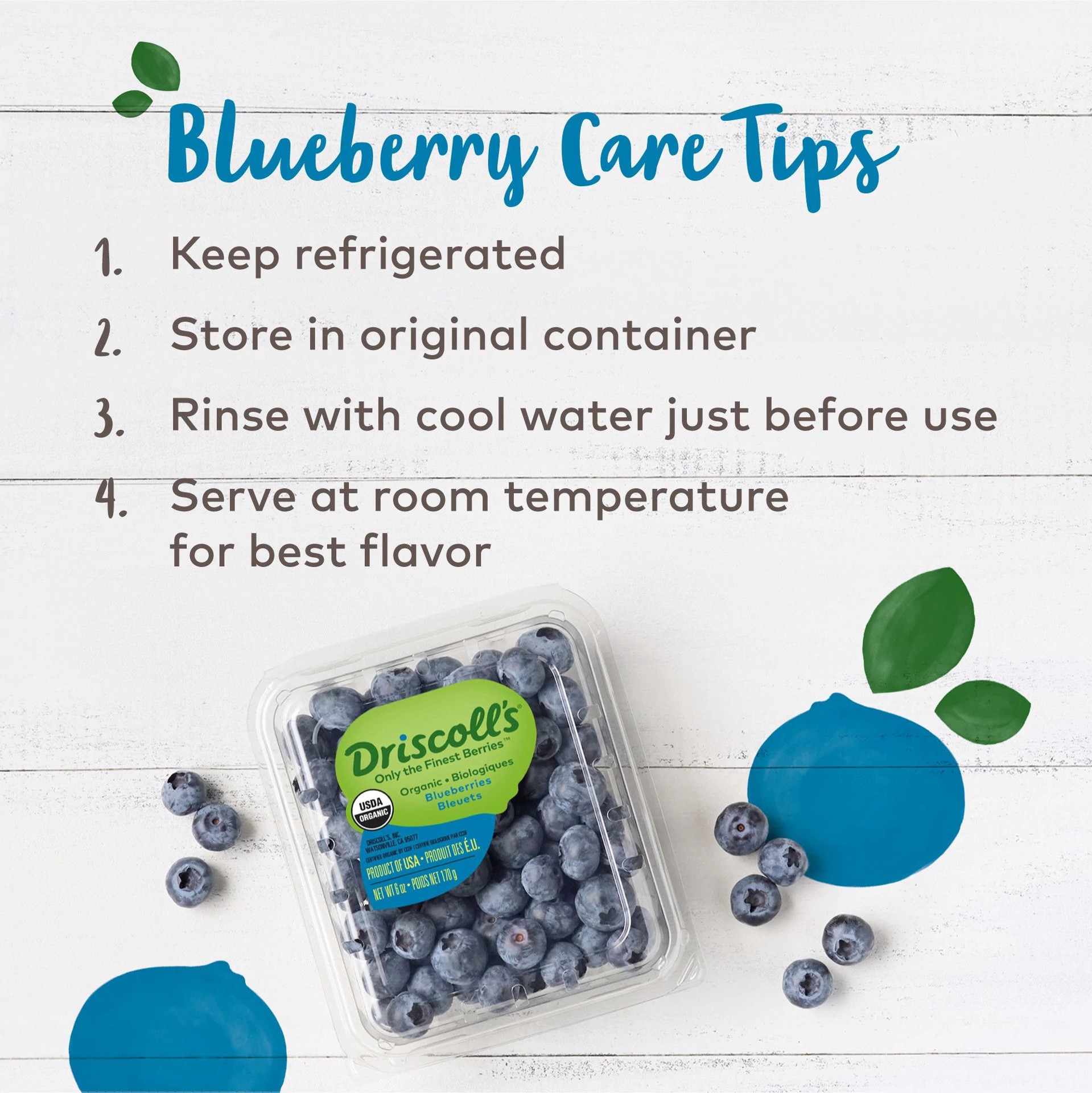 slide 4 of 6, Driscoll's Blueberries, Organic Blueberries, 6 oz., 6 oz