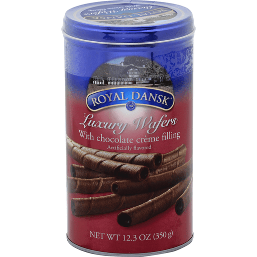 slide 1 of 1, Royal Dansk Luxury Wafers With Chocolate Creme Filling, 12.3 oz