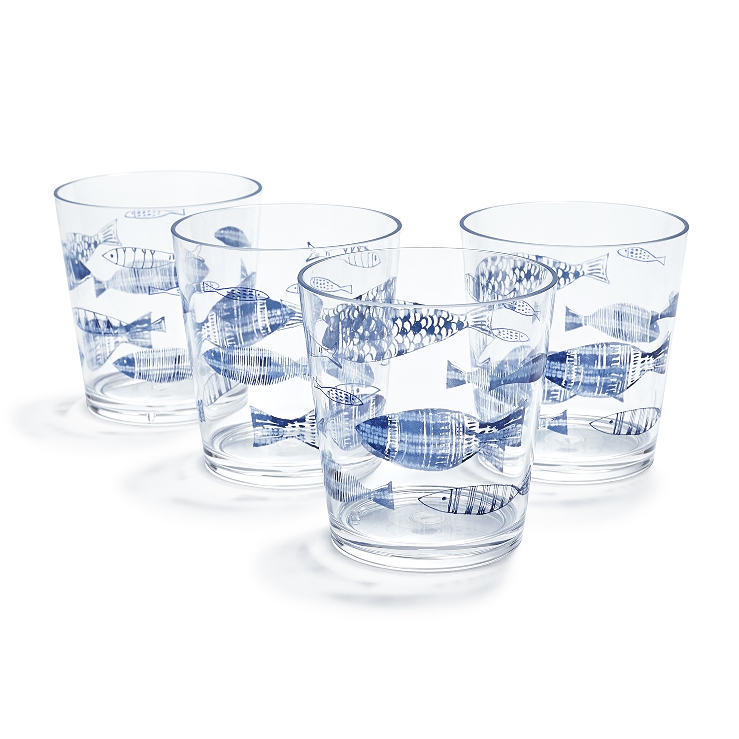 slide 1 of 1, Sur La Table Fish Double Old Fashioned Glasses, 4 ct