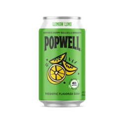 Popwell Lemon Lime Caffeinated Soda 12oz Can