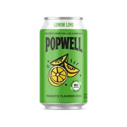 Popwell Lemon Lime Caffeinated Soda 12oz Can