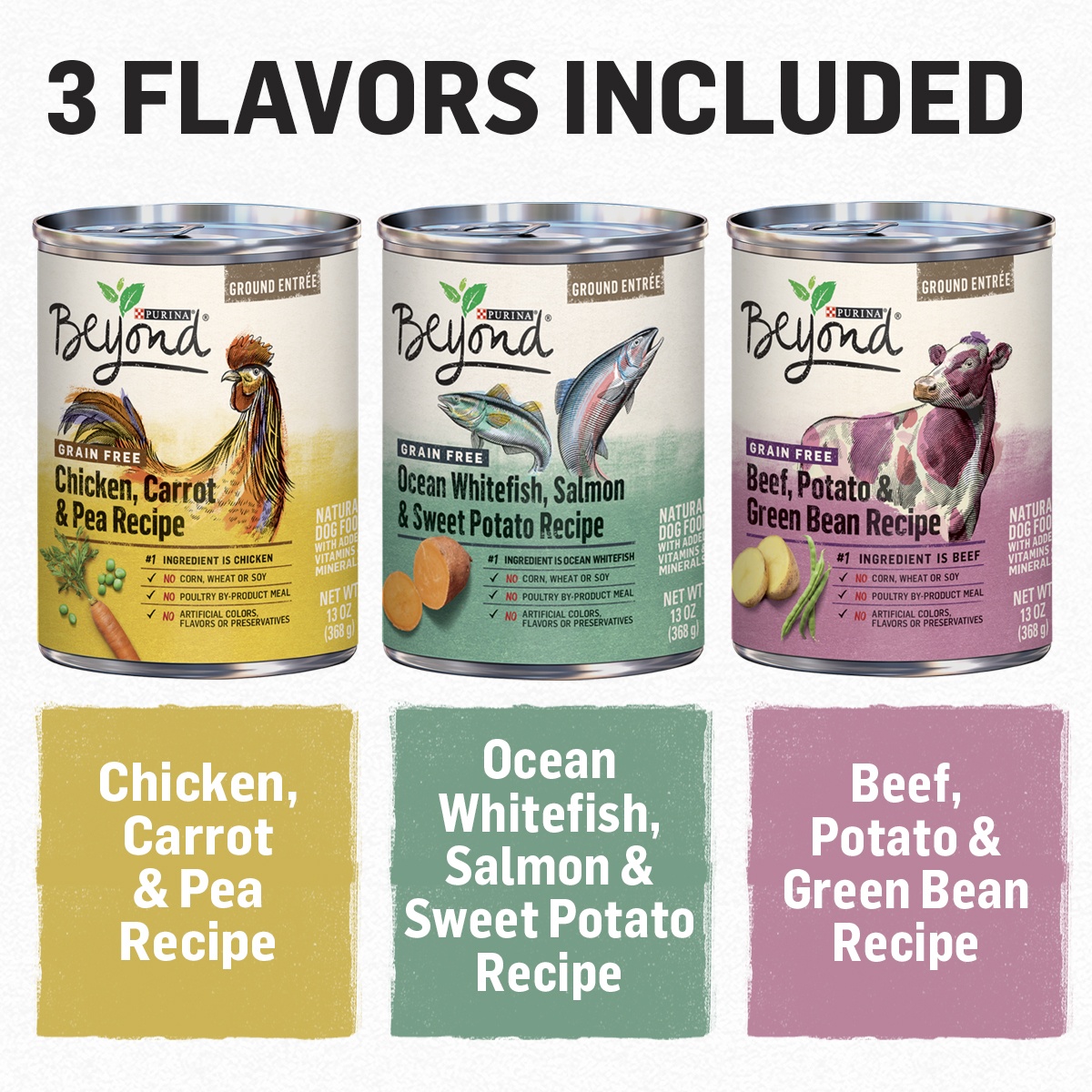 slide 8 of 12, Beyond Grain Free Dog Food Variety Pack, 6 ct; 13 oz