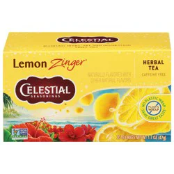 Celestial Seasonings Caffeine Free Lemon Zinger Herbal Tea 20 Tea Bags - 20 ct
