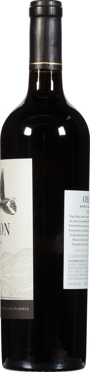 slide 7 of 9, Oberon Napa Valley Merlot 750 ml, 750 ml