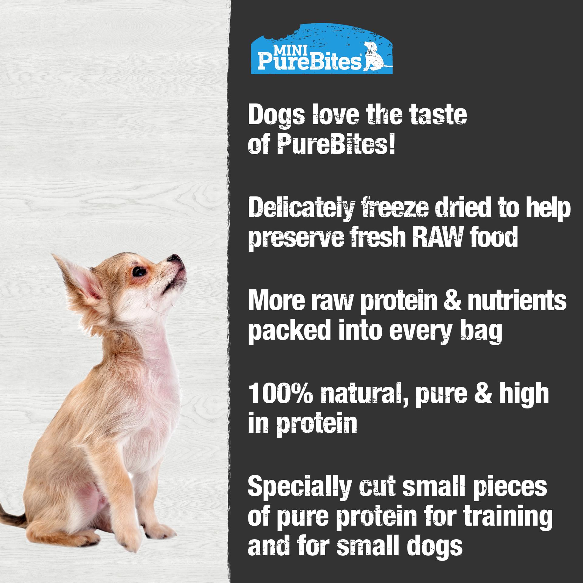 slide 5 of 5, PureBites Mini-PureBites Raw Freeze Dried Trainers Dog Treats - Lamb Liver, 2.4 oz