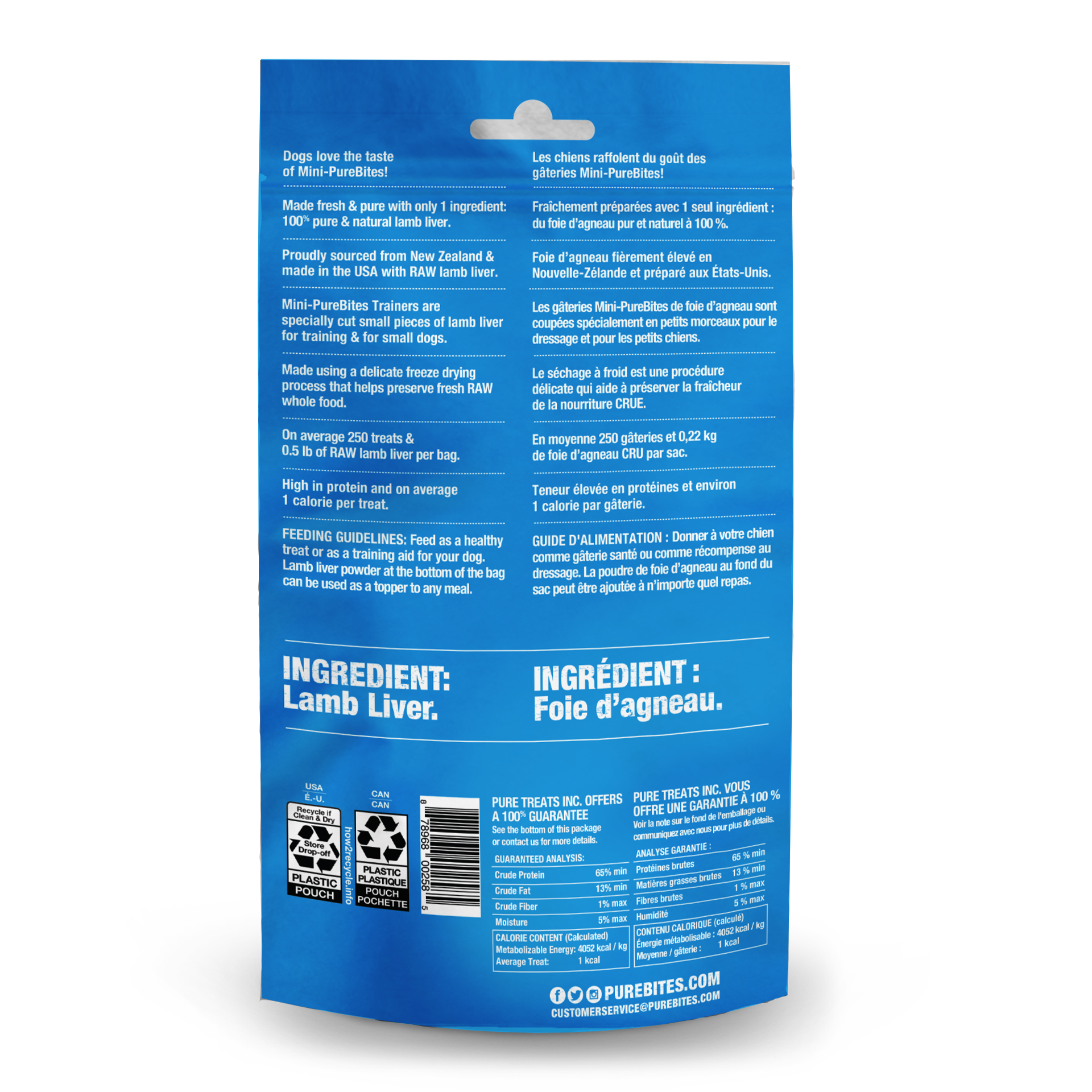 slide 2 of 5, PureBites Mini-PureBites Raw Freeze Dried Trainers Dog Treats - Lamb Liver, 2.4 oz