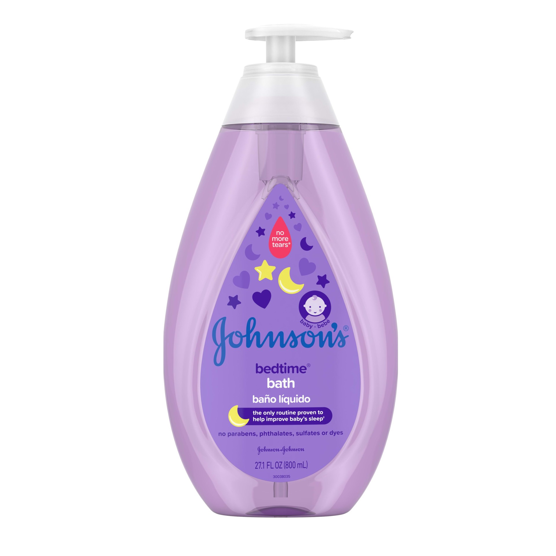 slide 1 of 6, Johnson's Bedtime Baby Bath with Soothing NaturalCalm Aromas, Hypoallergenic & Tear-Free Liquid Baby Bath Formula, No Parabens, Sulfates, Dyes, or Phthalates, 27.1 fl. oz, 27.1 fl oz