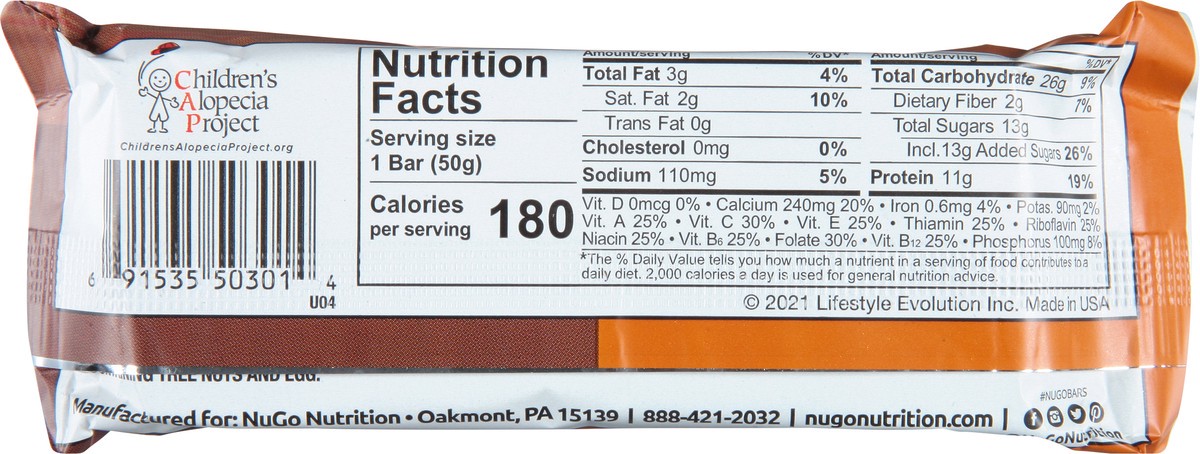 slide 5 of 9, NuGo Original Peanut Butter Chocolate Nutrition Bar 1.76 oz, 1.76 oz