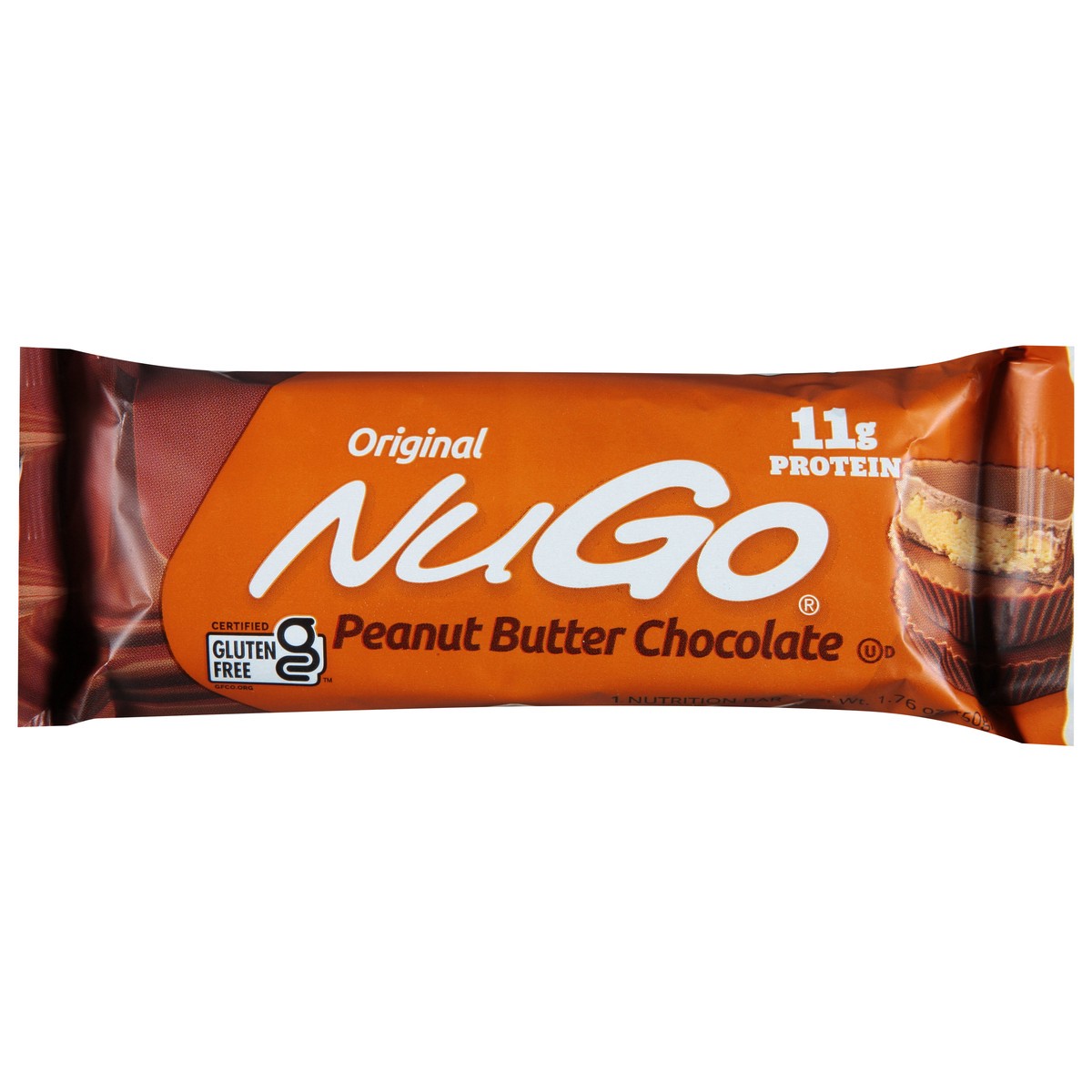 slide 1 of 9, NuGo Original Peanut Butter Chocolate Nutrition Bar 1.76 oz, 1.76 oz