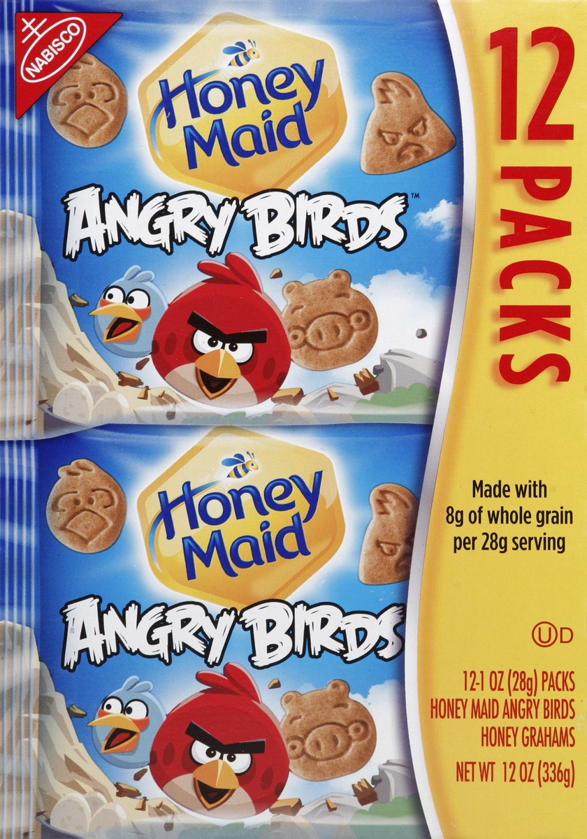 slide 4 of 5, Nabisco Angry Birds Honey Maid Honey Grahams, 12 oz