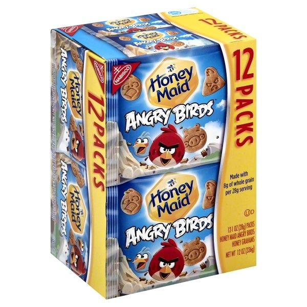 slide 1 of 5, Nabisco Angry Birds Honey Maid Honey Grahams, 12 oz