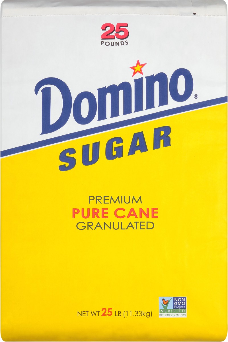 slide 5 of 12, Domino 25 Lb Granulated Bag White Sugar Domino, 25 lb