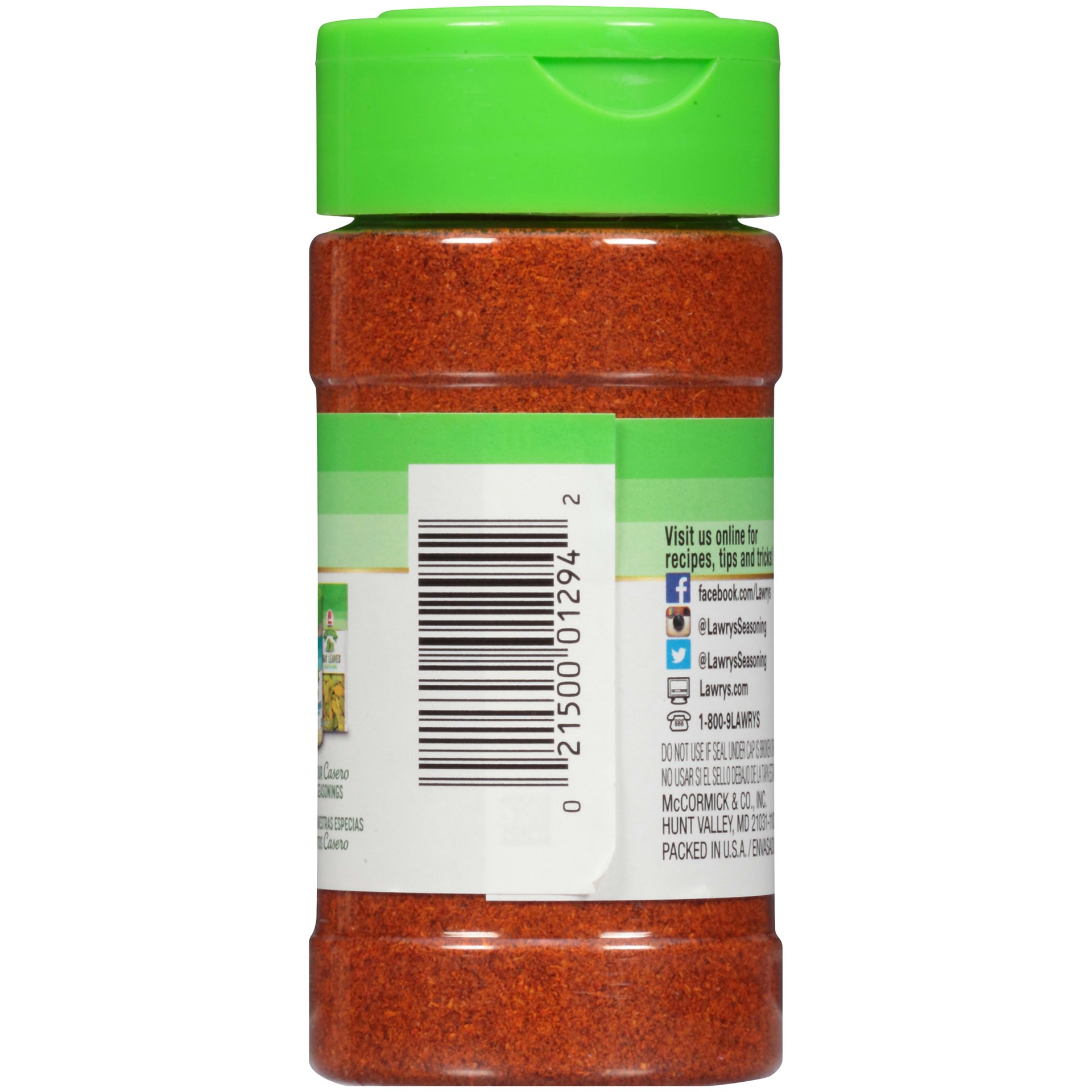 slide 3 of 3, Lawry's Casero Cayenne Pepper, 1.62 oz