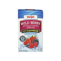 Meijer Wild Berry Drink Mix With Caffeine, 10 Count