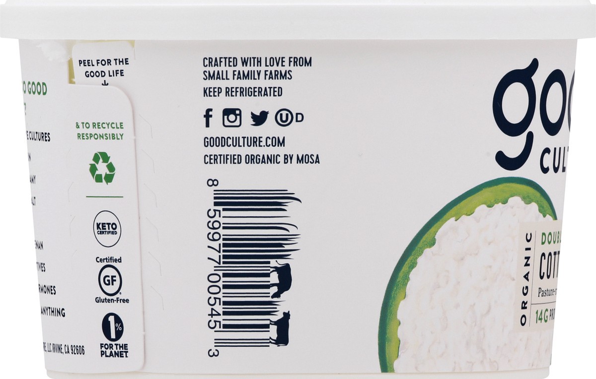 slide 6 of 12, good culture Organic Small Curd 6% Milkfat Double Cream Classic Cottage Cheese - 16 oz, 16 oz