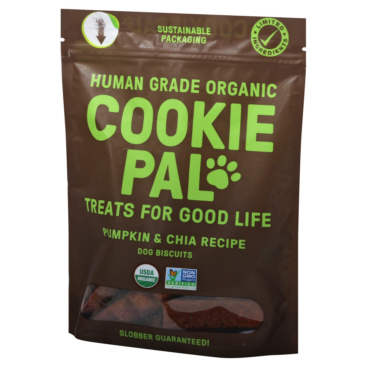 slide 7 of 11, Cookie Pal Organic Chia Pumpkin Dog Treat, 10 oz