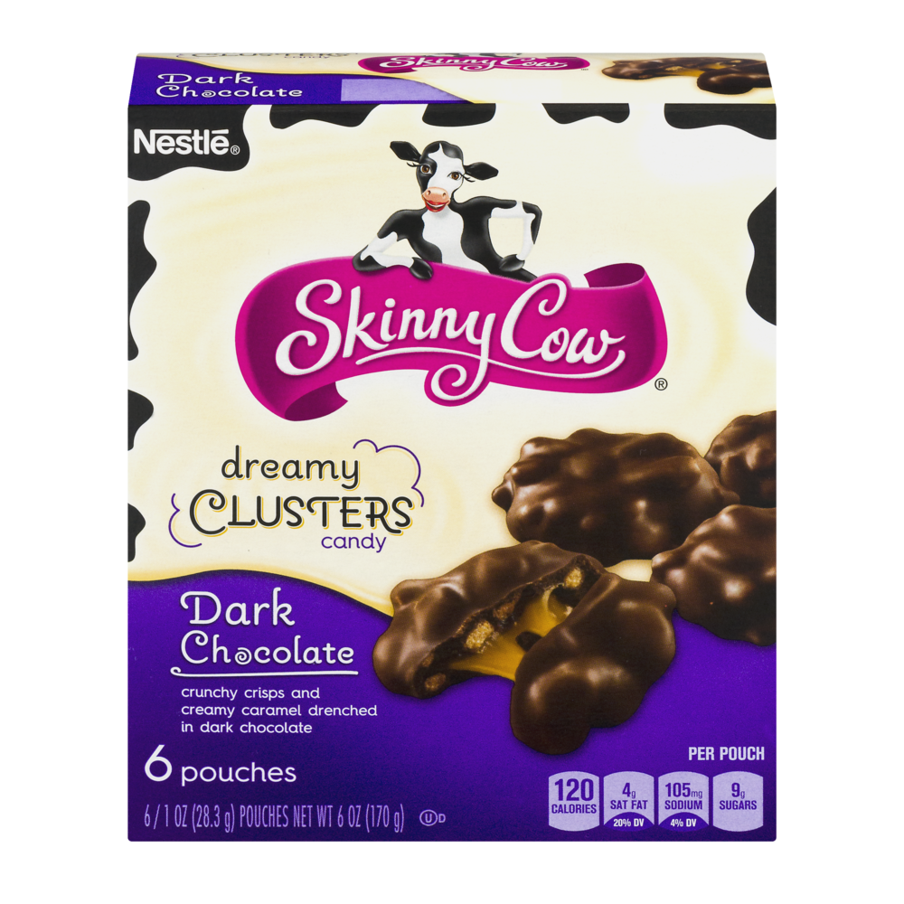 slide 1 of 1, Skinny Cow Dreamy Clusters Dark Chocolate Candy, 6 ct; 1 oz