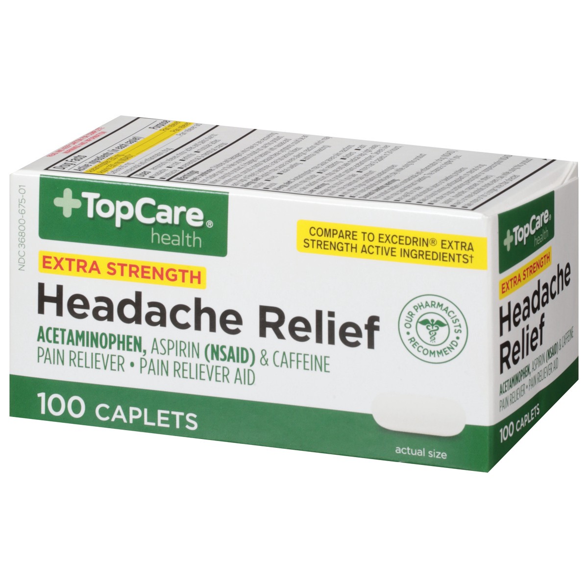 slide 3 of 9, TopCare Added Strength Pain Relief, 100 ct