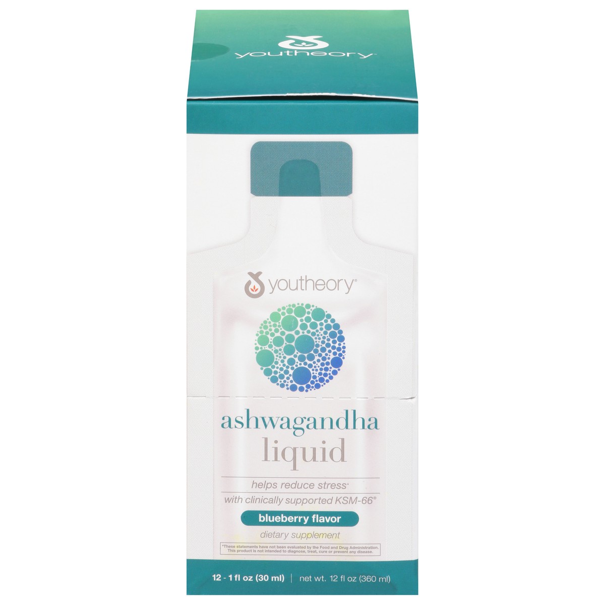 slide 1 of 13, youtheory Liquid Blueberry Flavor Ashwagandha 12 - 1 fl oz Packs, 12 ct