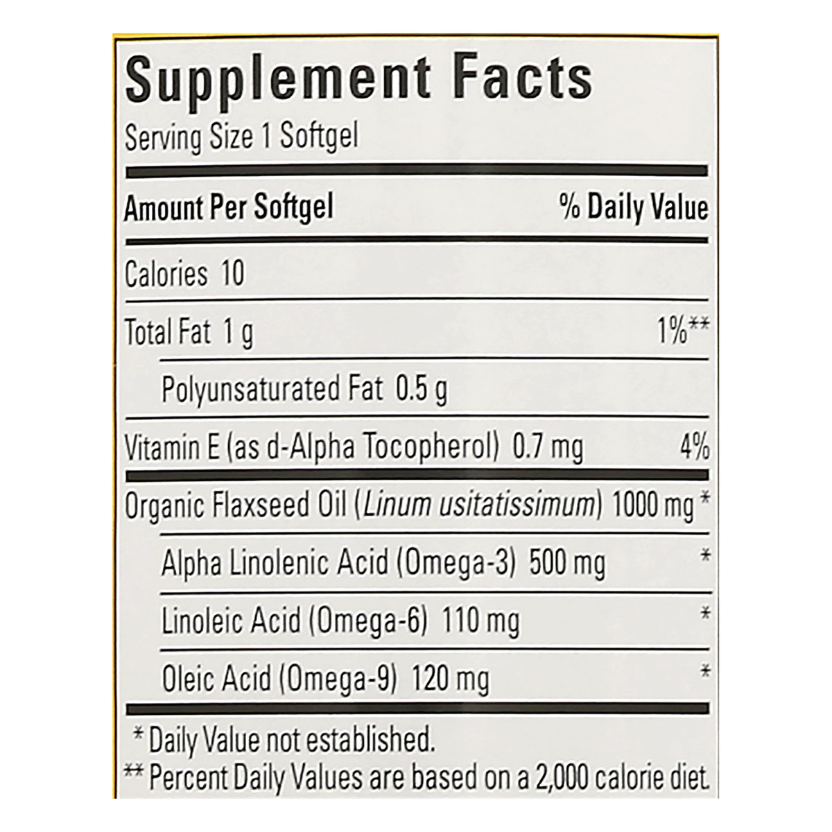 slide 10 of 12, Nature Made Flaxseed Oil 1000 mg, Fish Free Omega 3 Supplement, Dietary Supplement for Heart Health Support, 180 Softgels, 180 Day Supply, 180 ct