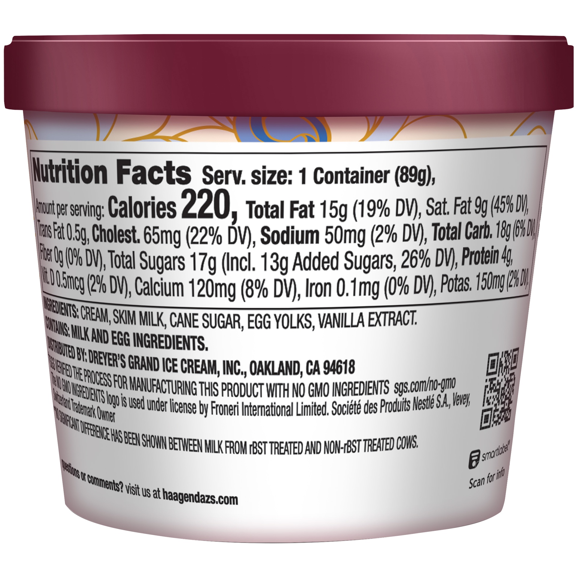 slide 4 of 7, Haagen-Dazs Vanilla Ice Cream, 3.6 oz