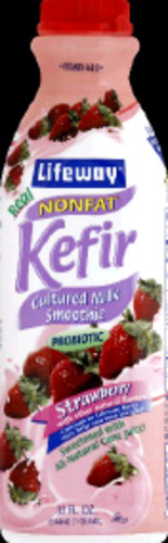 slide 1 of 1, Lifeway Non-Fat Kefir, Strawberry, 32 fl oz