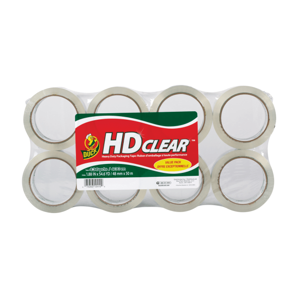 slide 1 of 6, Duck Brand HD Clear Heavy-Duty Packaging Tape, 8 ct