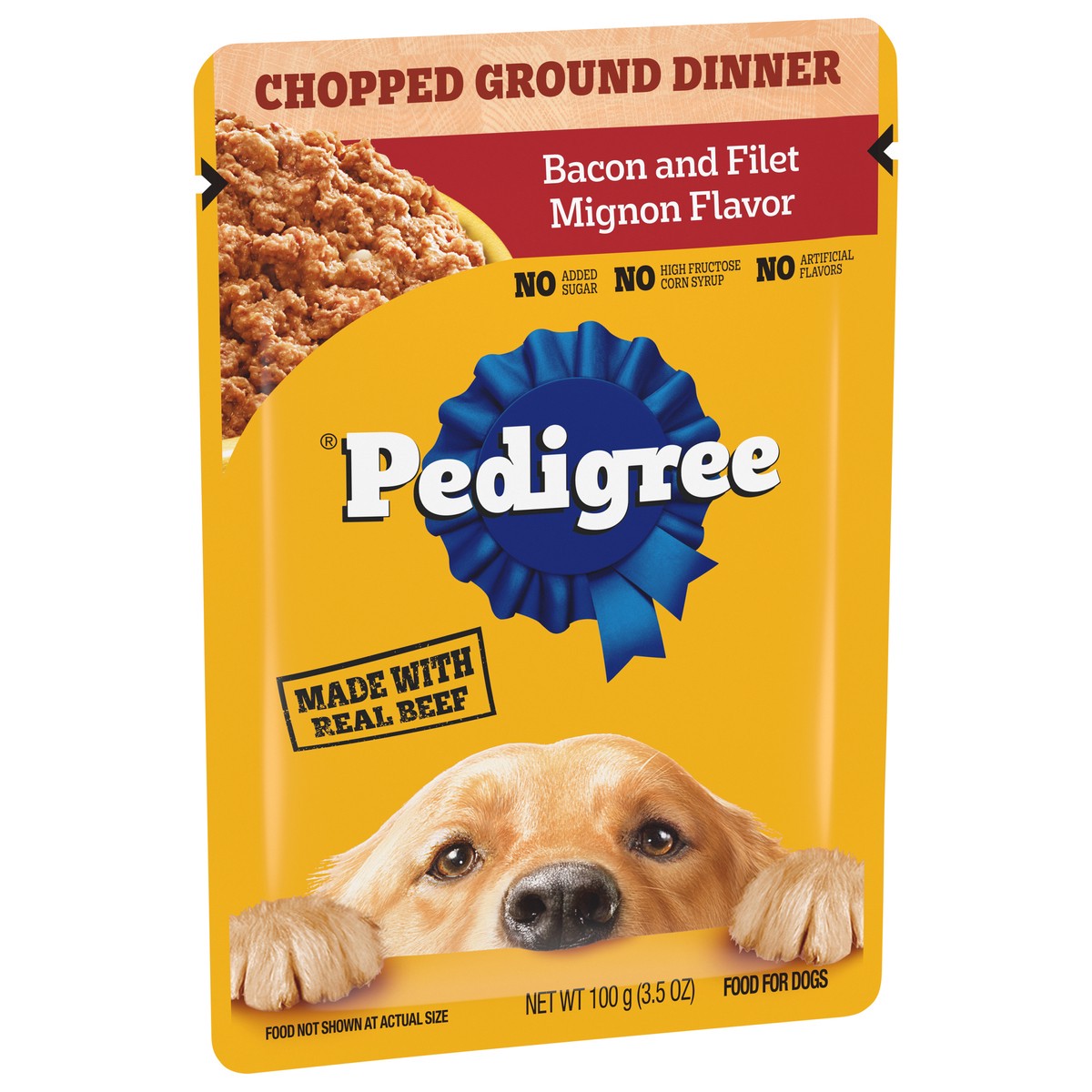 slide 13 of 15, Pedigree Chopped Ground Dog Dinner With Bacon & Filet Mignon Flavor, 3.5 oz