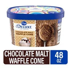 Kroger Deluxe Ice Cream Chocolate Malt Waffle Cone