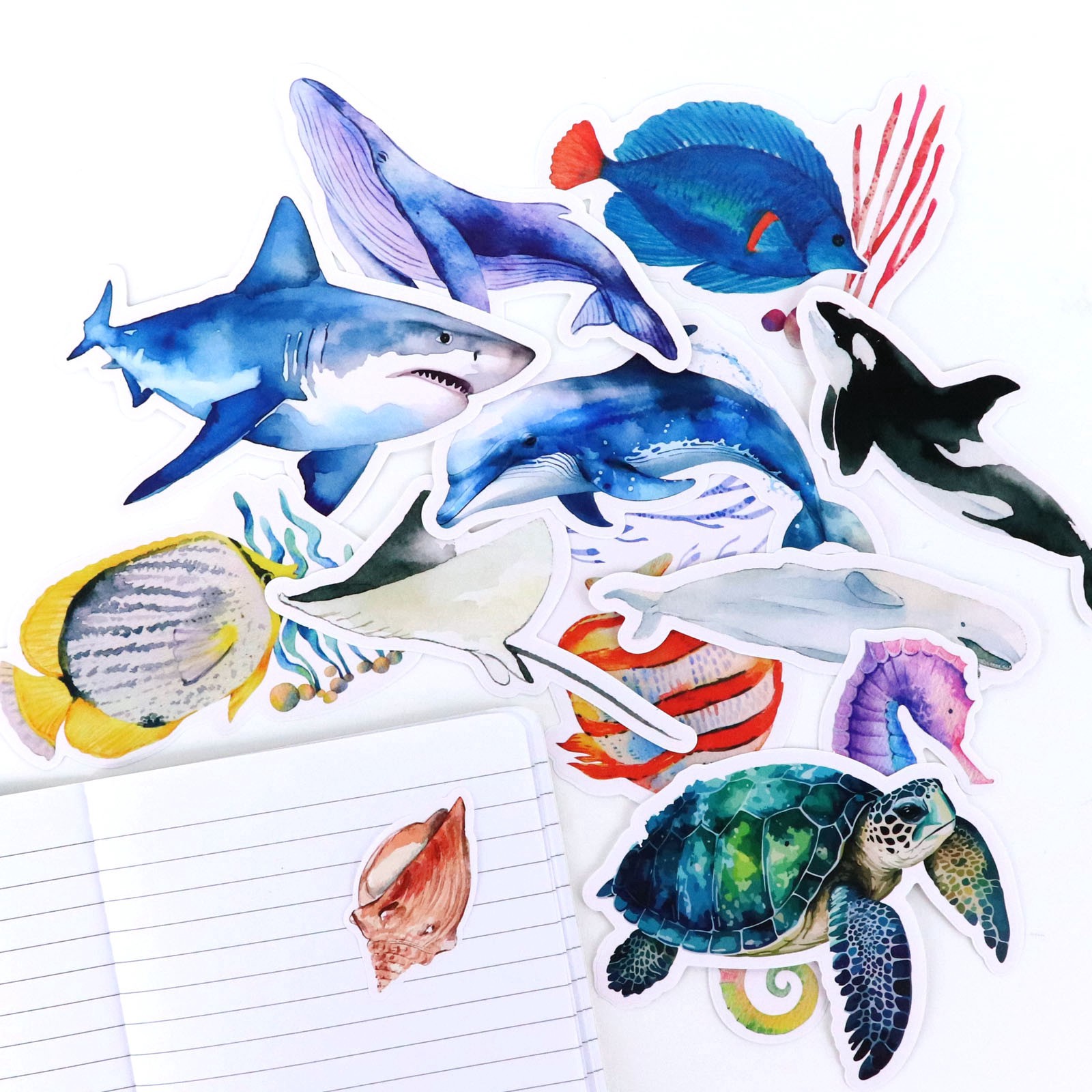 slide 3 of 4, Sealife Vinyl Die Cut Stickers By Recollections, 1 ct