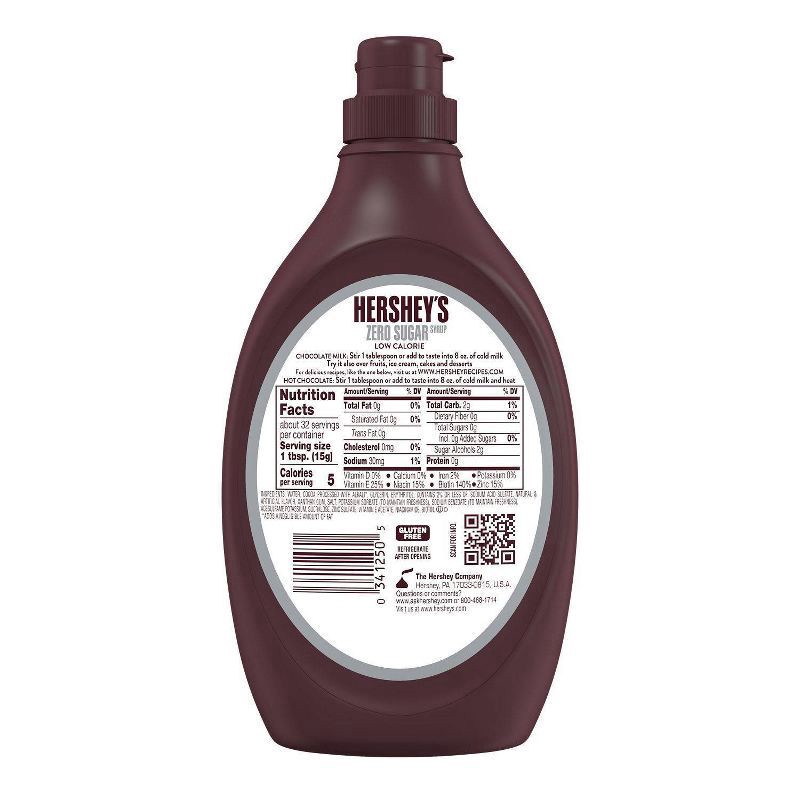 slide 4 of 6, Hershey's Sugar-Free Chocolate Syrup, 17 oz