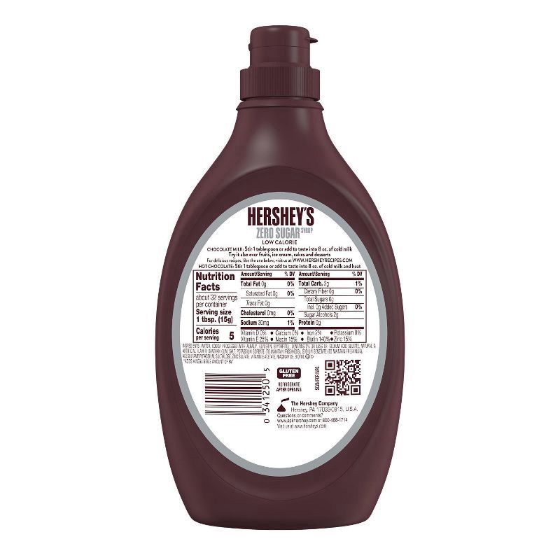 slide 3 of 6, Hershey's Sugar-Free Chocolate Syrup, 17 oz