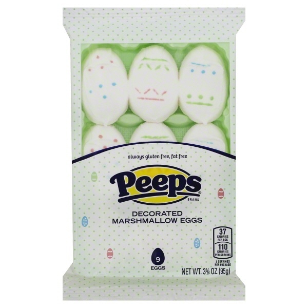 slide 1 of 1, Peeps Decorated Marshmallow Eggs, 3.38 oz