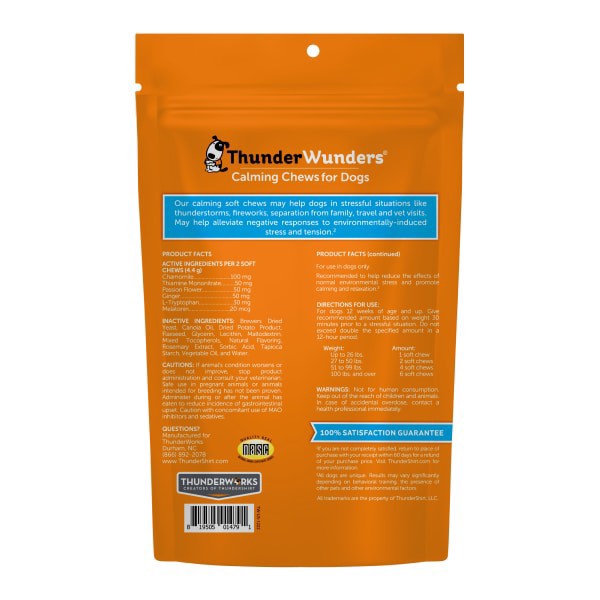 slide 2 of 25, ThunderWunders Calming Dog Chews, 60 ct