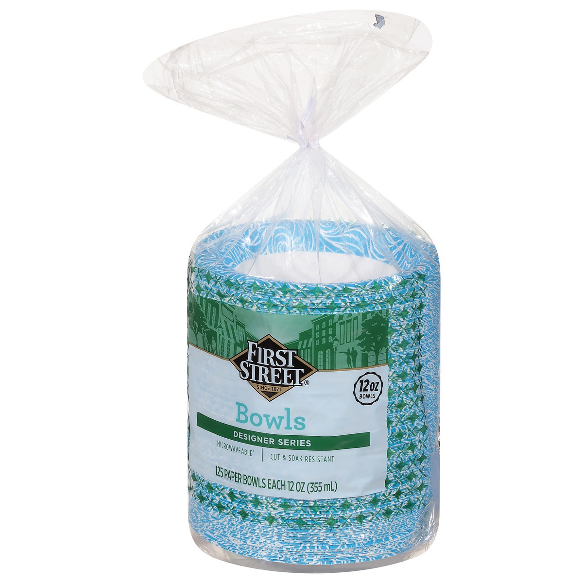 slide 3 of 4, First Street Designer Paper Bowl, 125 ct