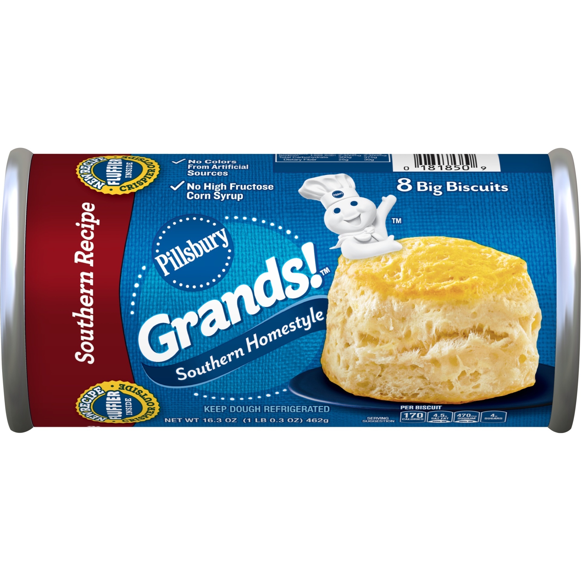 slide 1 of 1, Pillsbury Grands Southern Homestyle Biscuits, 8 ct; 16.3 oz