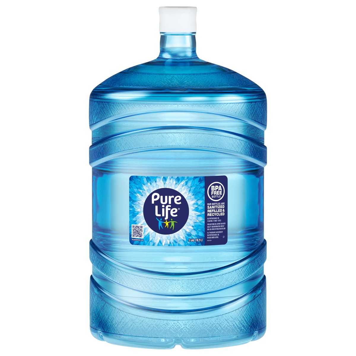 slide 1 of 4, Pure Life Purified Water, 5 Gallon, Plastic Bottled Water Jug, 5 g