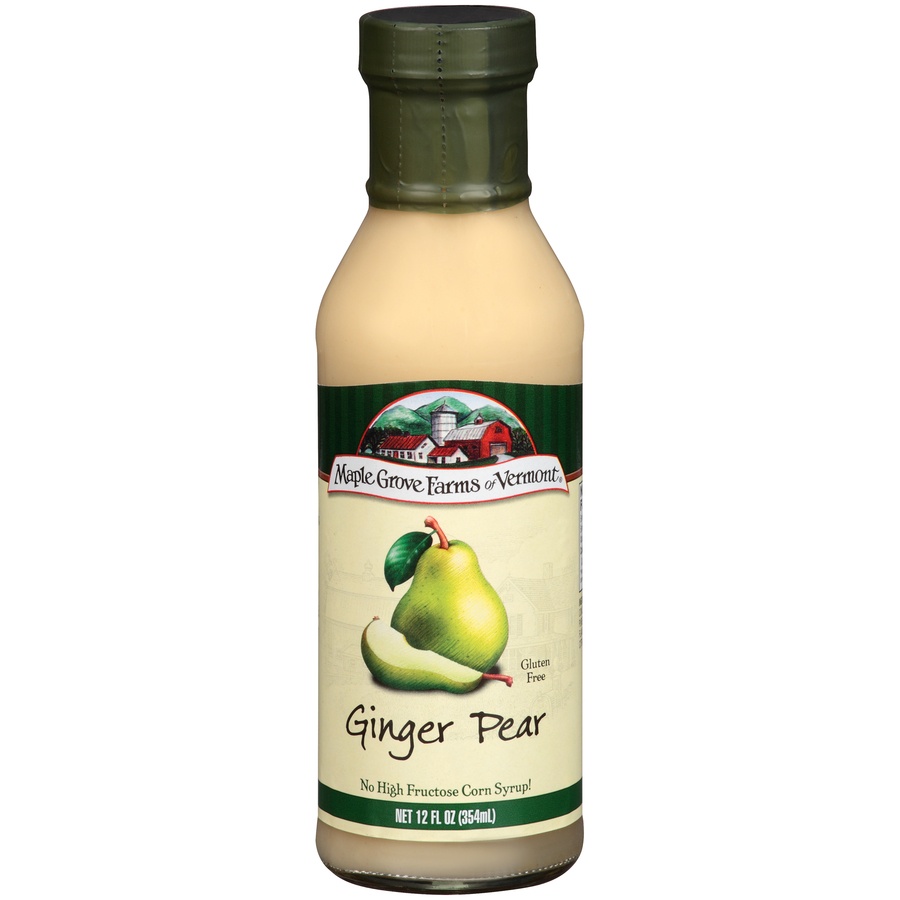 slide 1 of 1, Maple Grove Farms of Vermont Ginger Pear Dressing, 12 fl oz