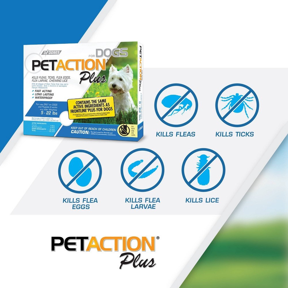 slide 3 of 5, PetAction Pet Action Pro F&T SO Dog 5-22LB 3CT, 3 ct