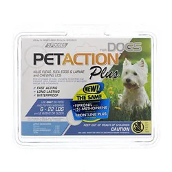PETACTION PRO Flea & Tick Topical Treatment for Dogs 5-22 lbs, 3 Count